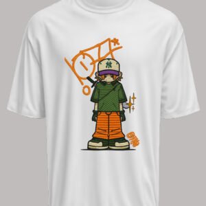 Street Vibes Embroidered Graphic T-Shirt